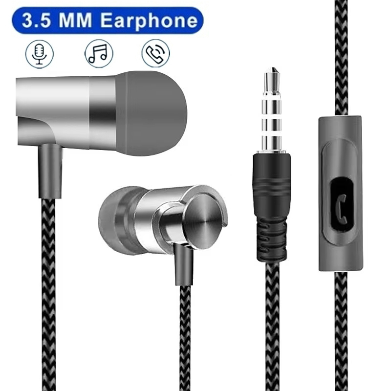 Esports Gaming Earbuds - Universal 3.5mm In-Ear Headphones Metal Bass
