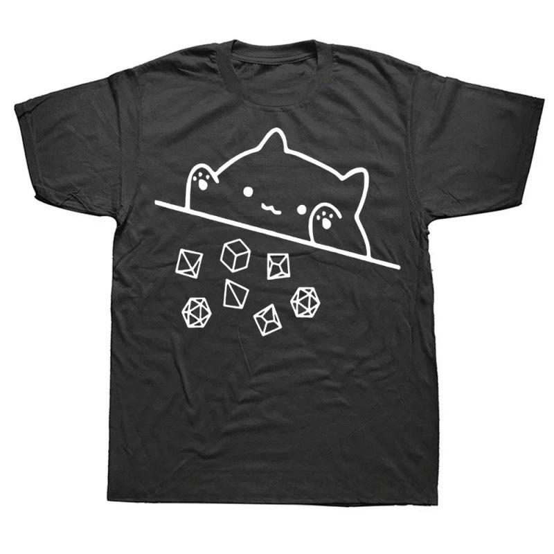 Esports Gaming Shirts - DnD Cat Dice Graphic Tee Cute