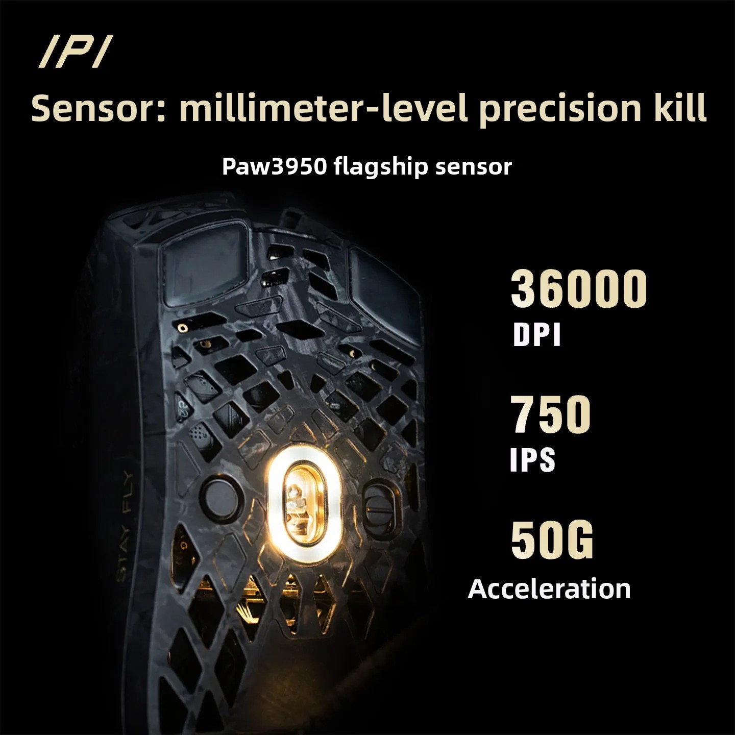 IPI STAY FLY Dual 8K PAW3950 M - Esports Gaming Mouse Wireless のレビューと価格