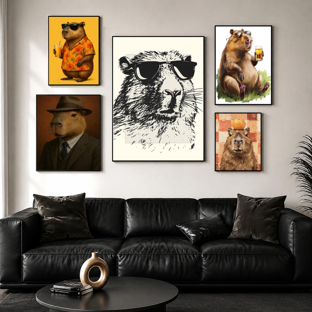 Sunglasses Capybara Print Wall - Esports Gaming Wallpaper のレビューと価格