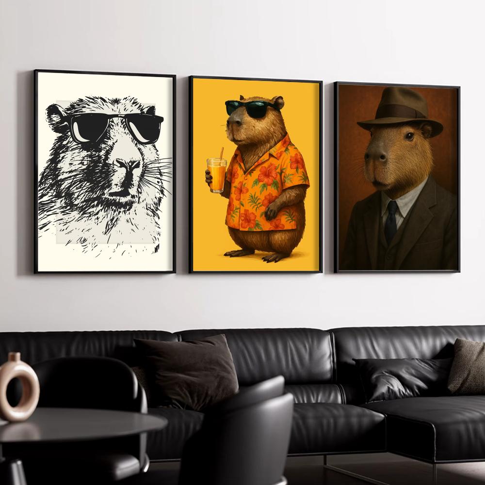 Sunglasses Capybara Print Wall - Esports Gaming Wallpaper のレビューと価格