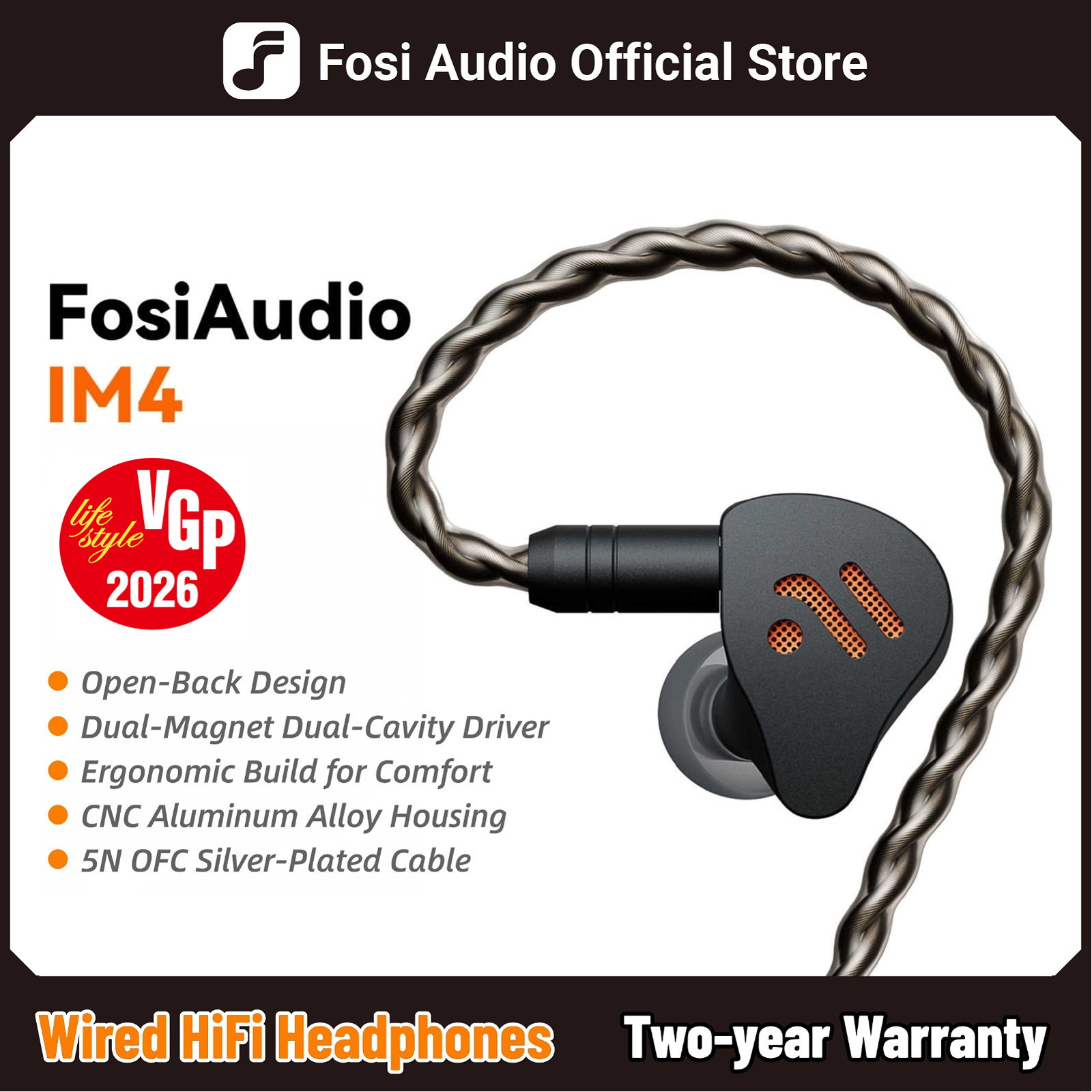 Fosi Audio IM4 Hifi Wired Earp - Esports Gaming Earbuds のレビューと価格