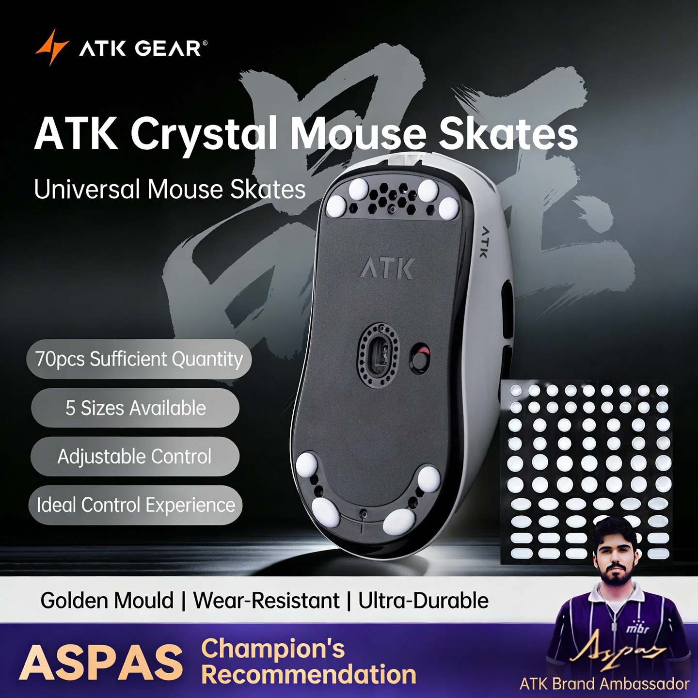 ATK Crystal Jade Mouse Skates  - Esports Gaming Pcs のレビューと価格