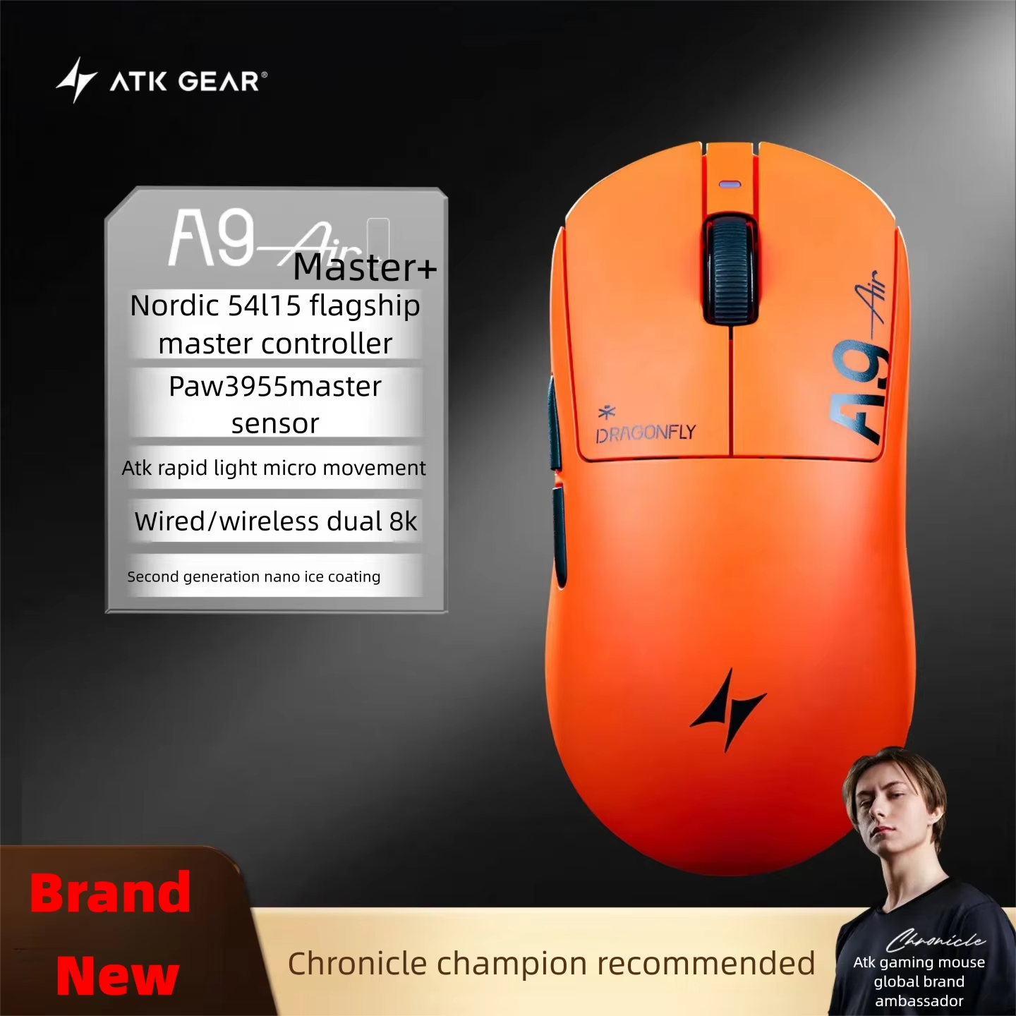 ATK A9 Air Ultimate Plus Gamin - Esports Gaming Mouse Wireless のレビューと価格