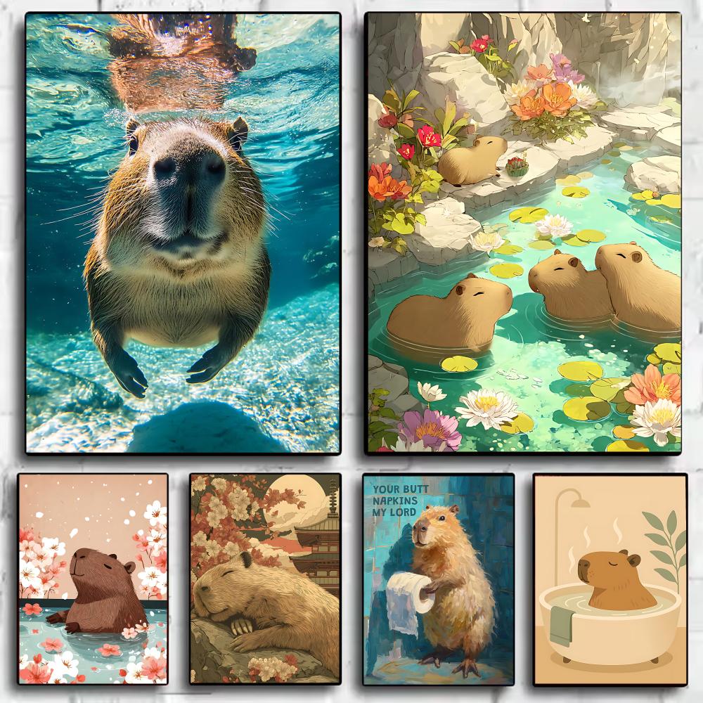 Healing Capybara Poster Art Po - Esports Gaming Wallpaper のレビューと価格