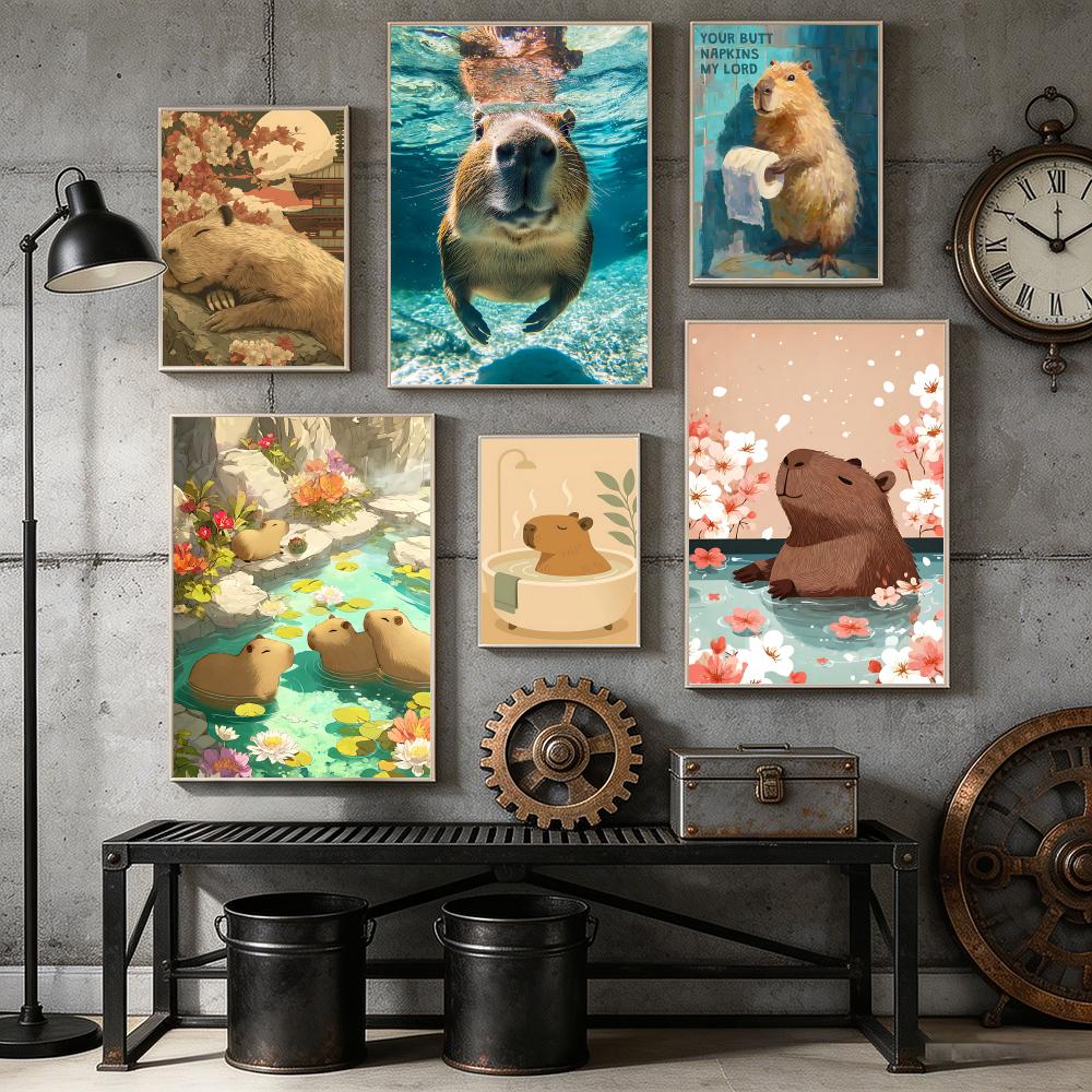 Healing Capybara Poster Art Po - Esports Gaming Wallpaper のレビューと価格