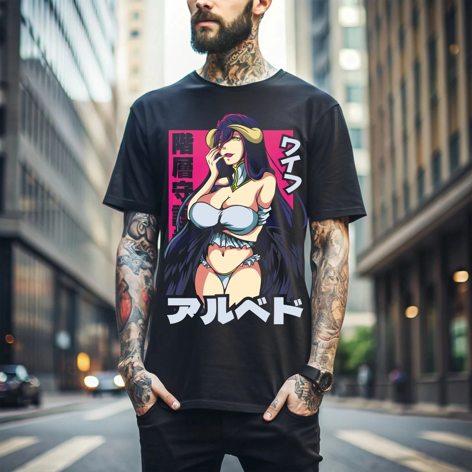 Overlord Albedo Front Print T  - Esports Gaming Sleeve のレビューと価格