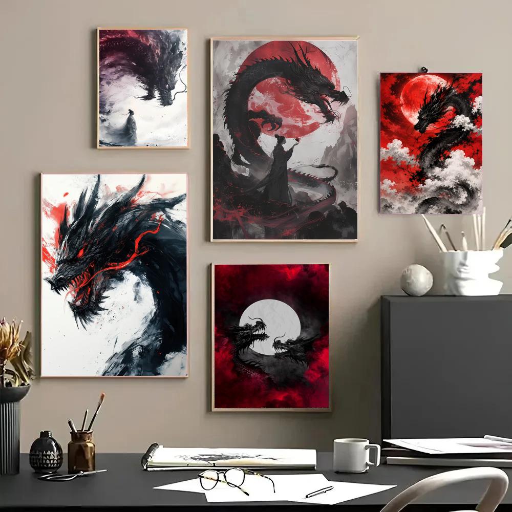 Black Dragon Poster Waterproof - Esports Gaming Wallpaper のレビューと価格