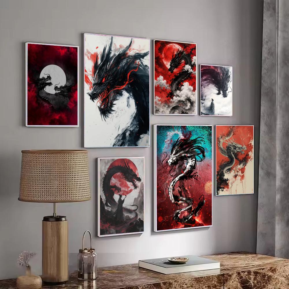 Black Dragon Poster Waterproof - Esports Gaming Wallpaper のレビューと価格