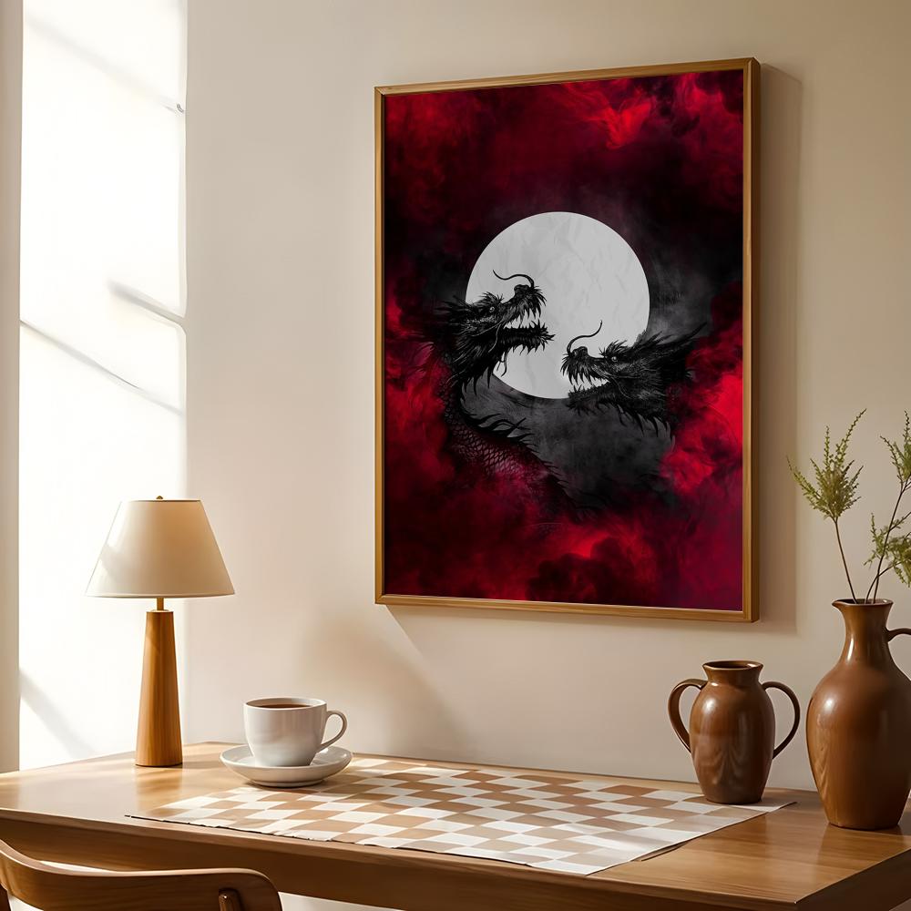 Black Dragon Poster Waterproof - Esports Gaming Wallpaper のレビューと価格