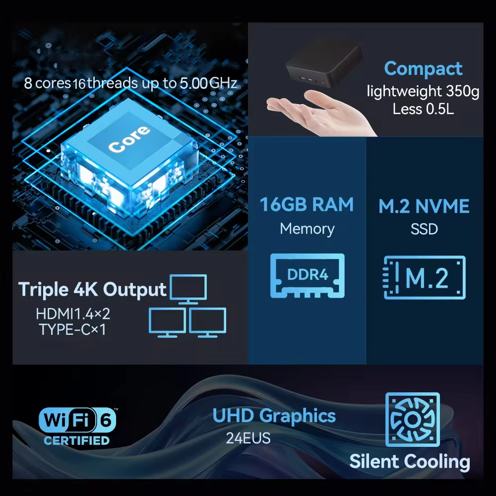 MINI PC Windows 11 Intel Core  - Esports Gaming Sleeve のレビューと価格